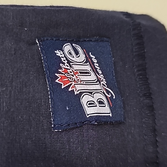 Vtg Labatt Blue poker crop top dark blue ladies small - Picture 3 of 5